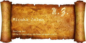Micska Zelma névjegykártya
